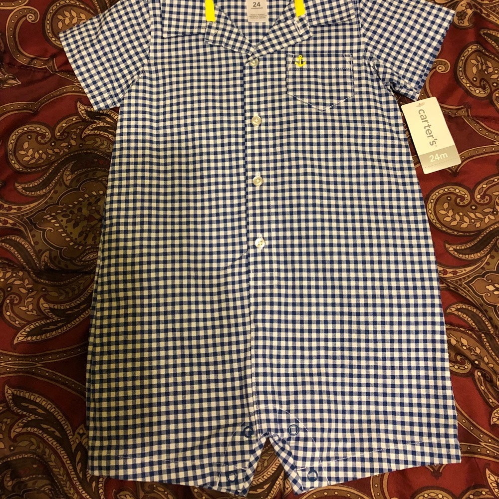 Baby checkered romper